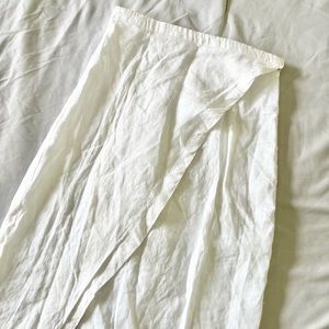 SIR the label - White Linen Beach Wrap Skirt 0